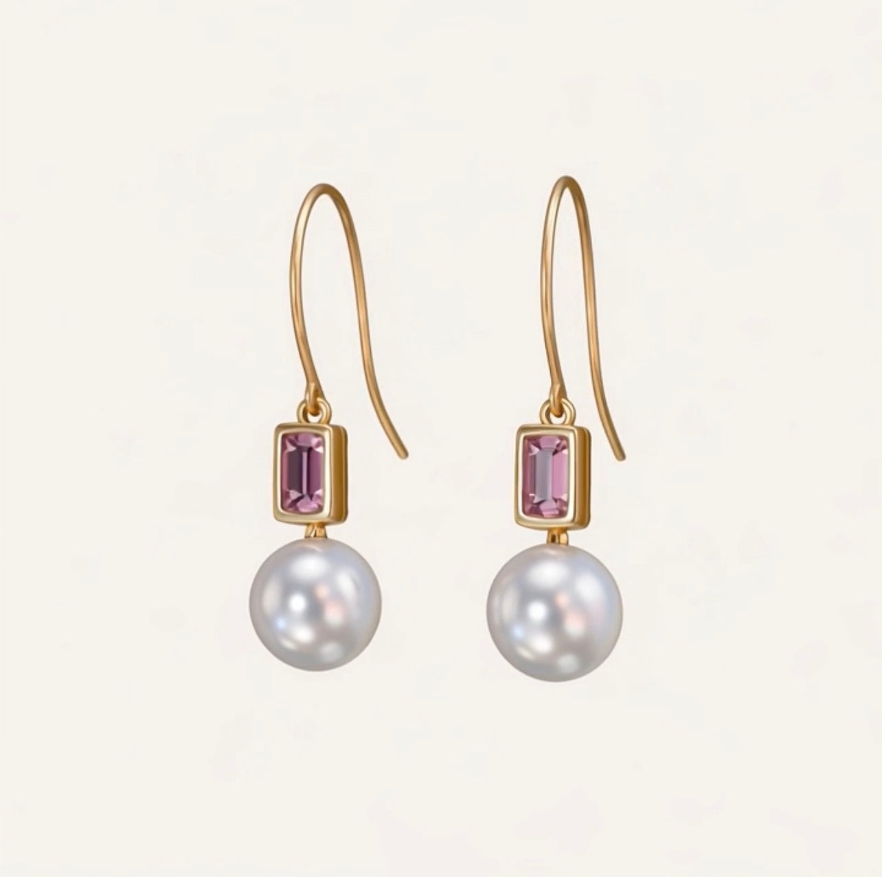 CHROMA — Pink Sapphire &amp; Akoya Pearl Earrings