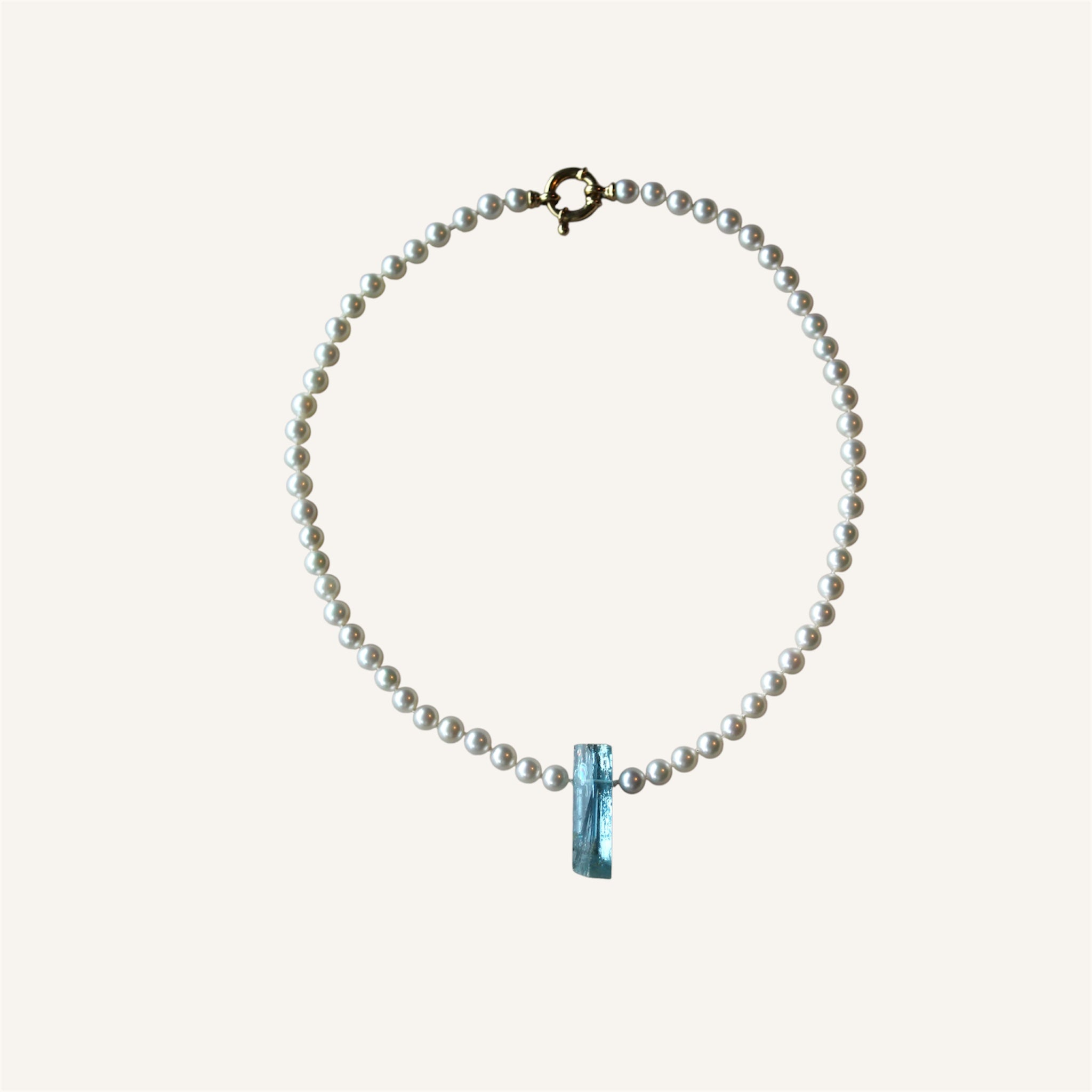 Akoya Aquamarine Necklace