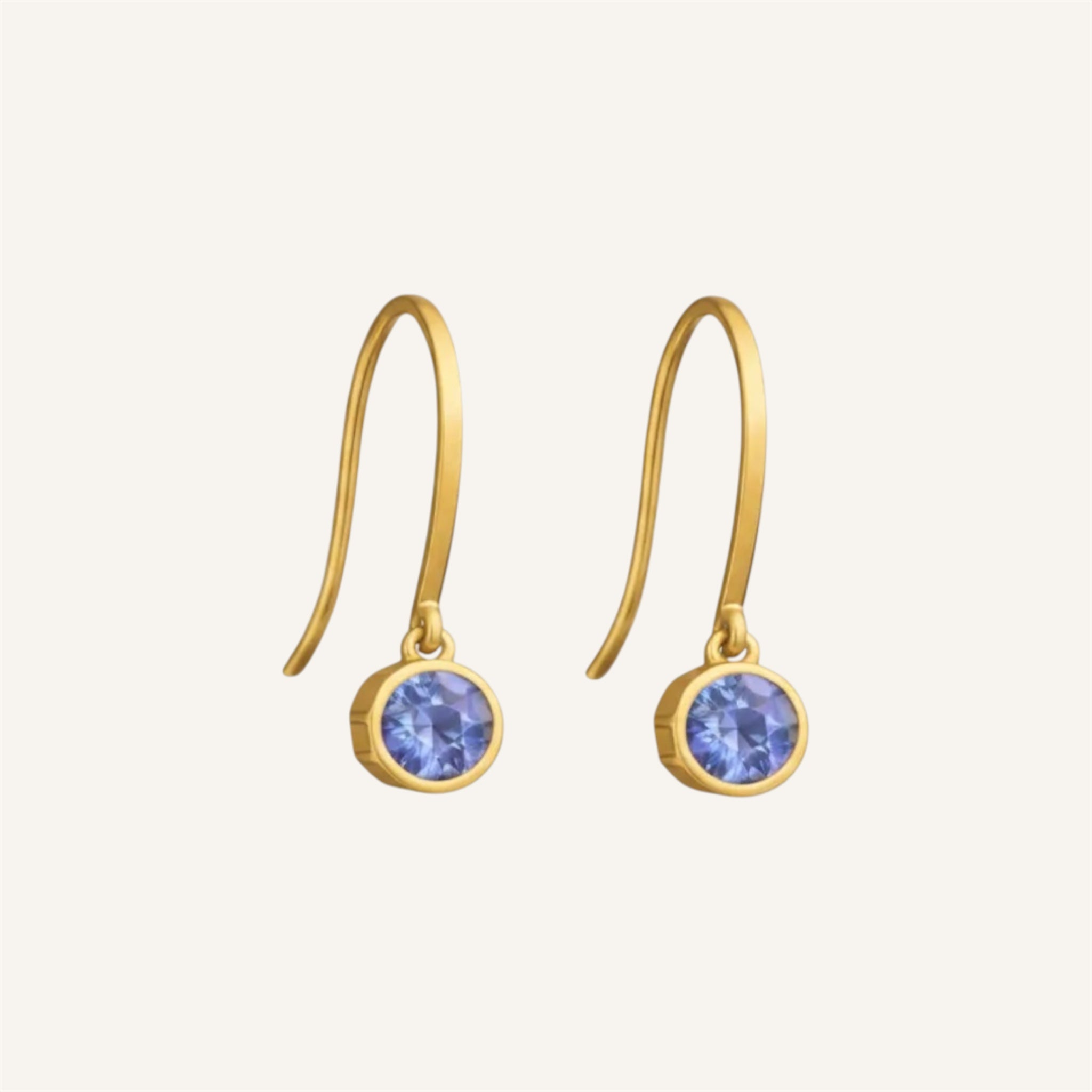 Chroma Cornflower Sapphire Drop Earrings