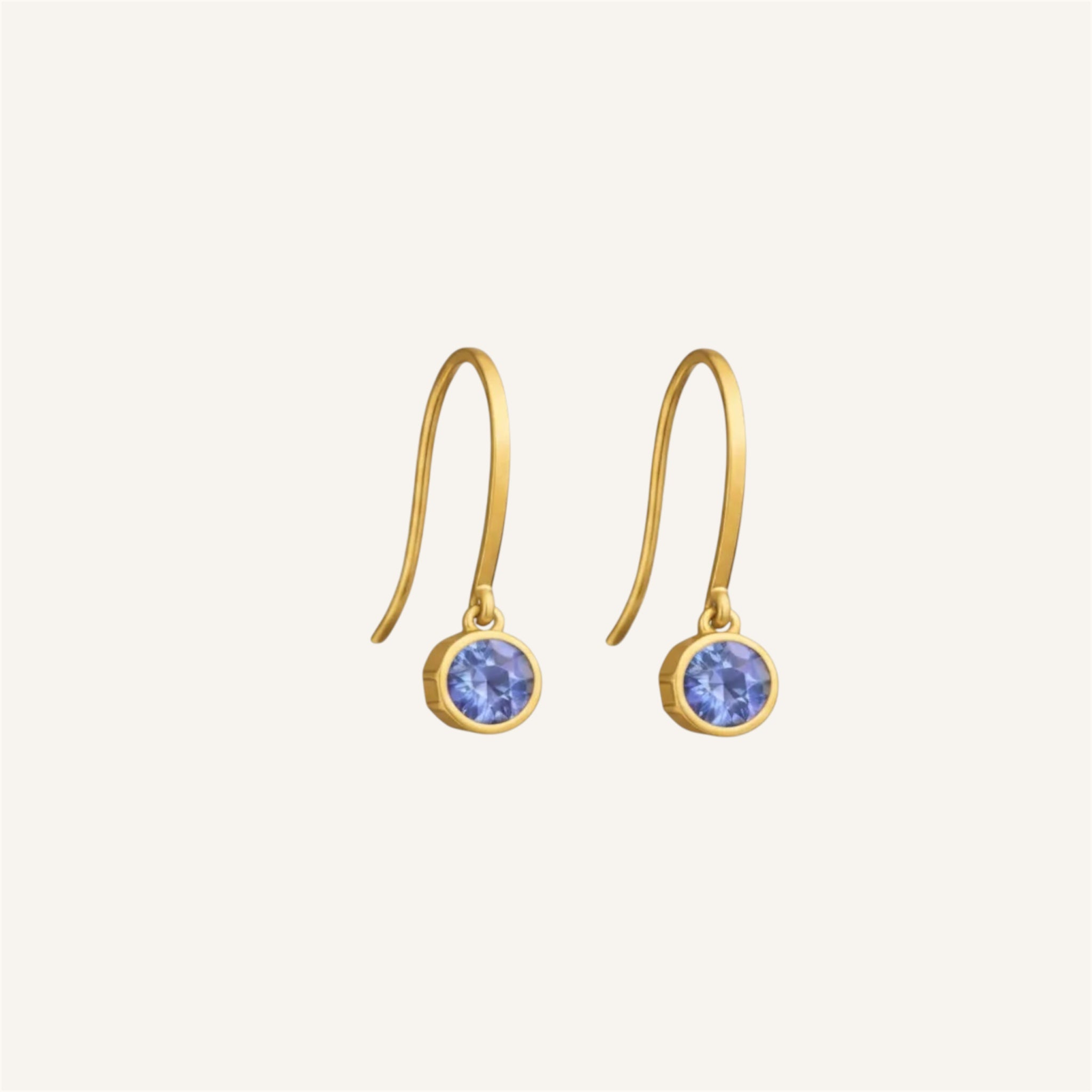 Chroma Cornflower Sapphire Drop Earrings